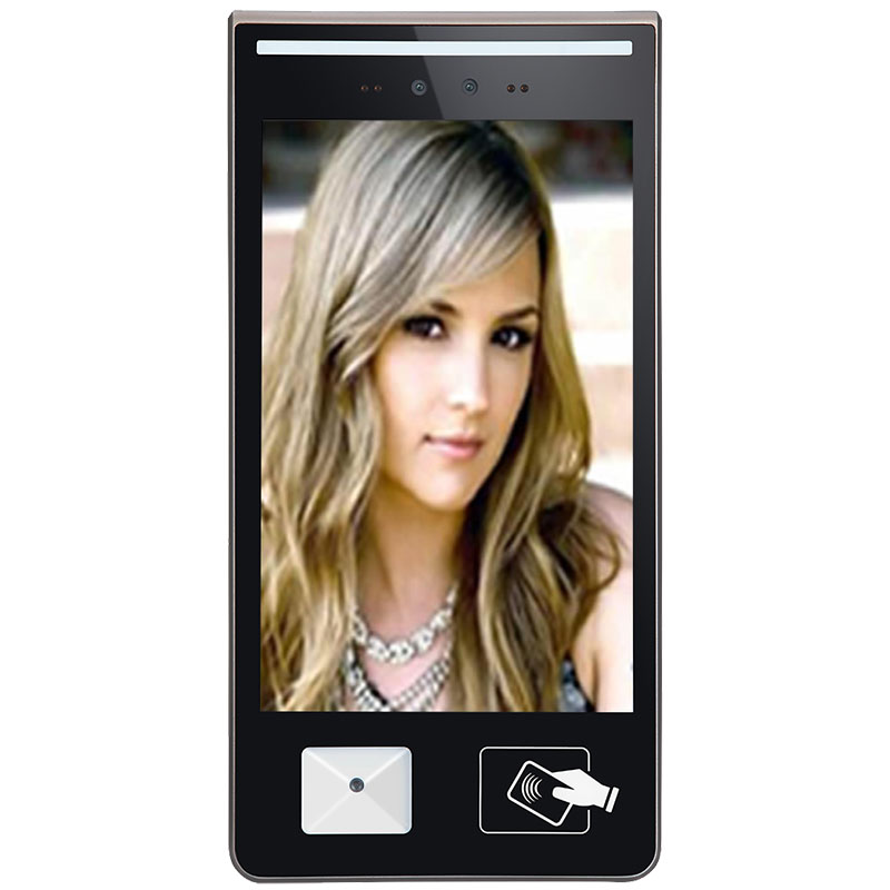 10.1寸人臉識別二維碼刷卡廣告機